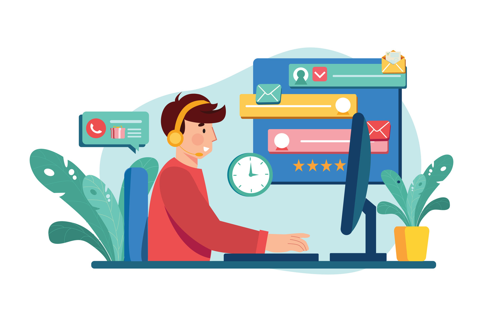 M563_Customer Service Illustration Pack M563_Customer Service Illustration Pack