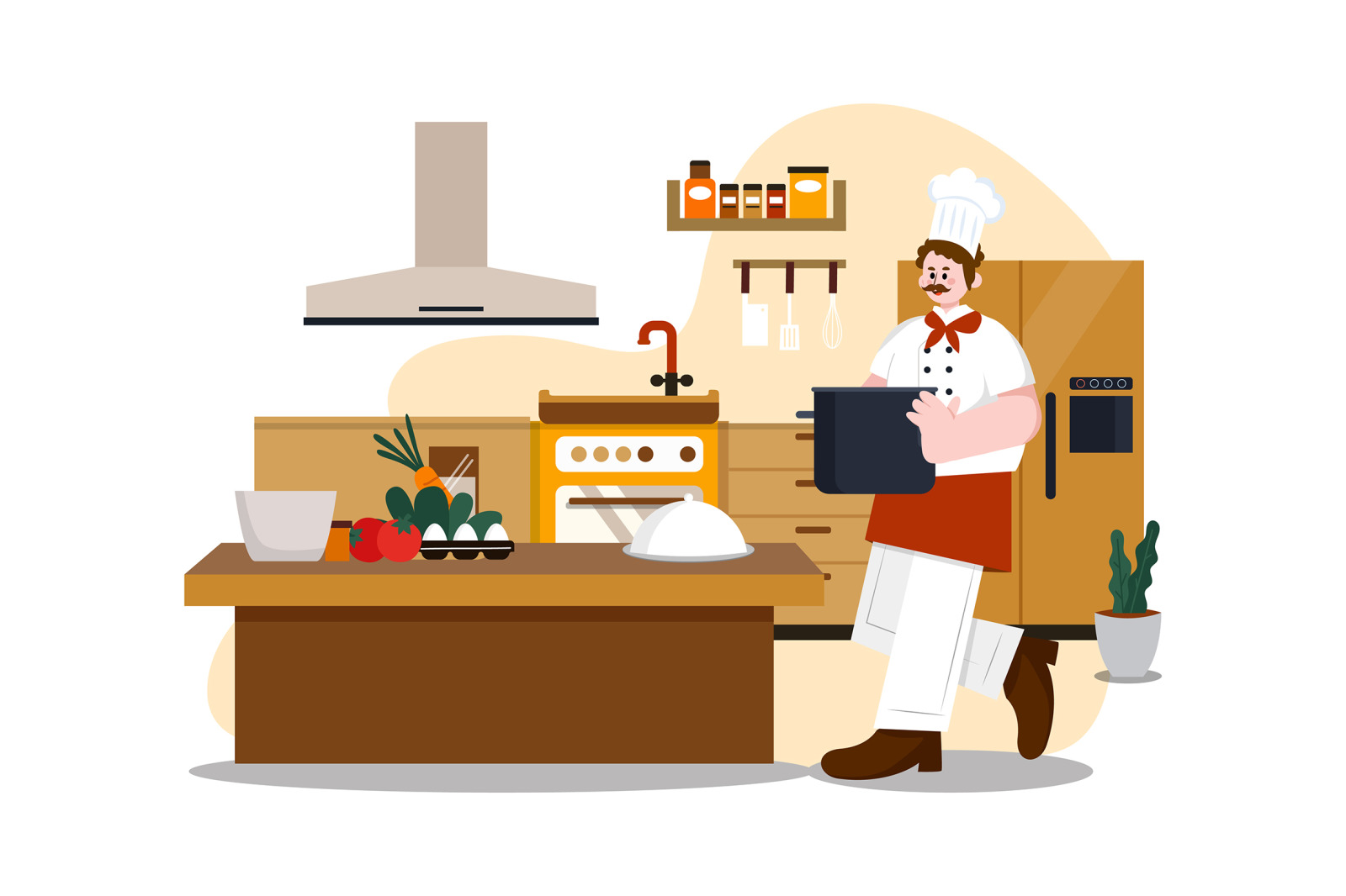 M566_Restaurant Service Illustration Pack