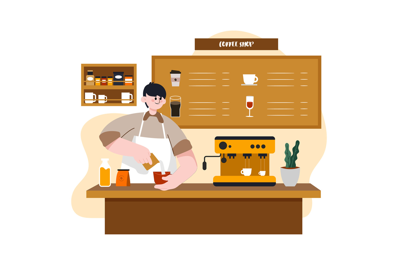 M566_Restaurant Service Illustration Pack