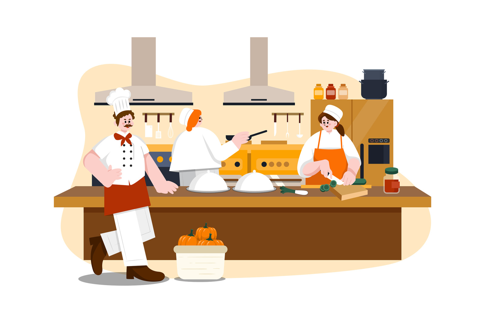 M566_Restaurant Service Illustration Pack