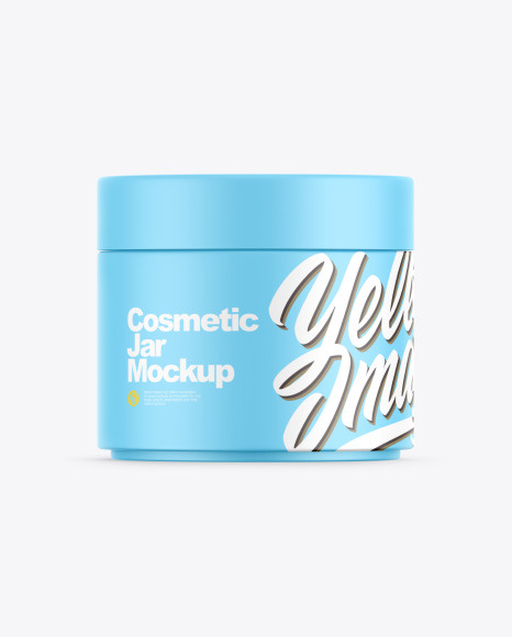 Matte Cosmetic Jar Mockup - Matte+Cosmetic+Jar+with+Metallic+Cap+Mockup+in+Jar+Mockups+...