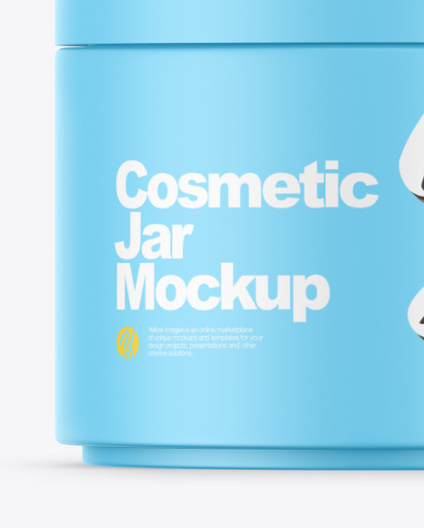 Matte Cosmetic Jar Mockup