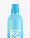 Matte Whipped Cream Bottle Mockup