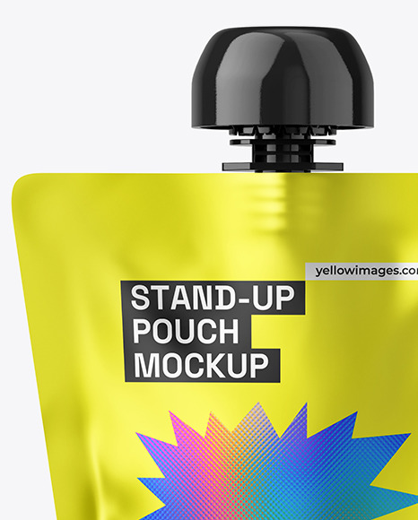 Metallic Stand-Up Pouch Mockup