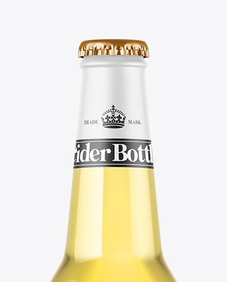 330ml Clear Glass Drink Bottle Mockup
