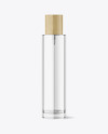 Glass Perfume Bottle with Wooden Cap Mockup
