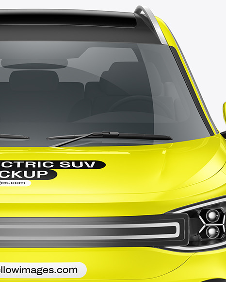 Electric Crossover SUV Mockup - Front View