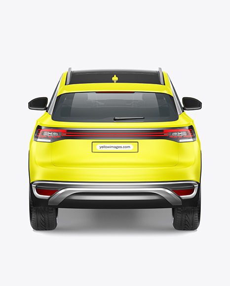 Electric Crossover SUV Mockup - Back View