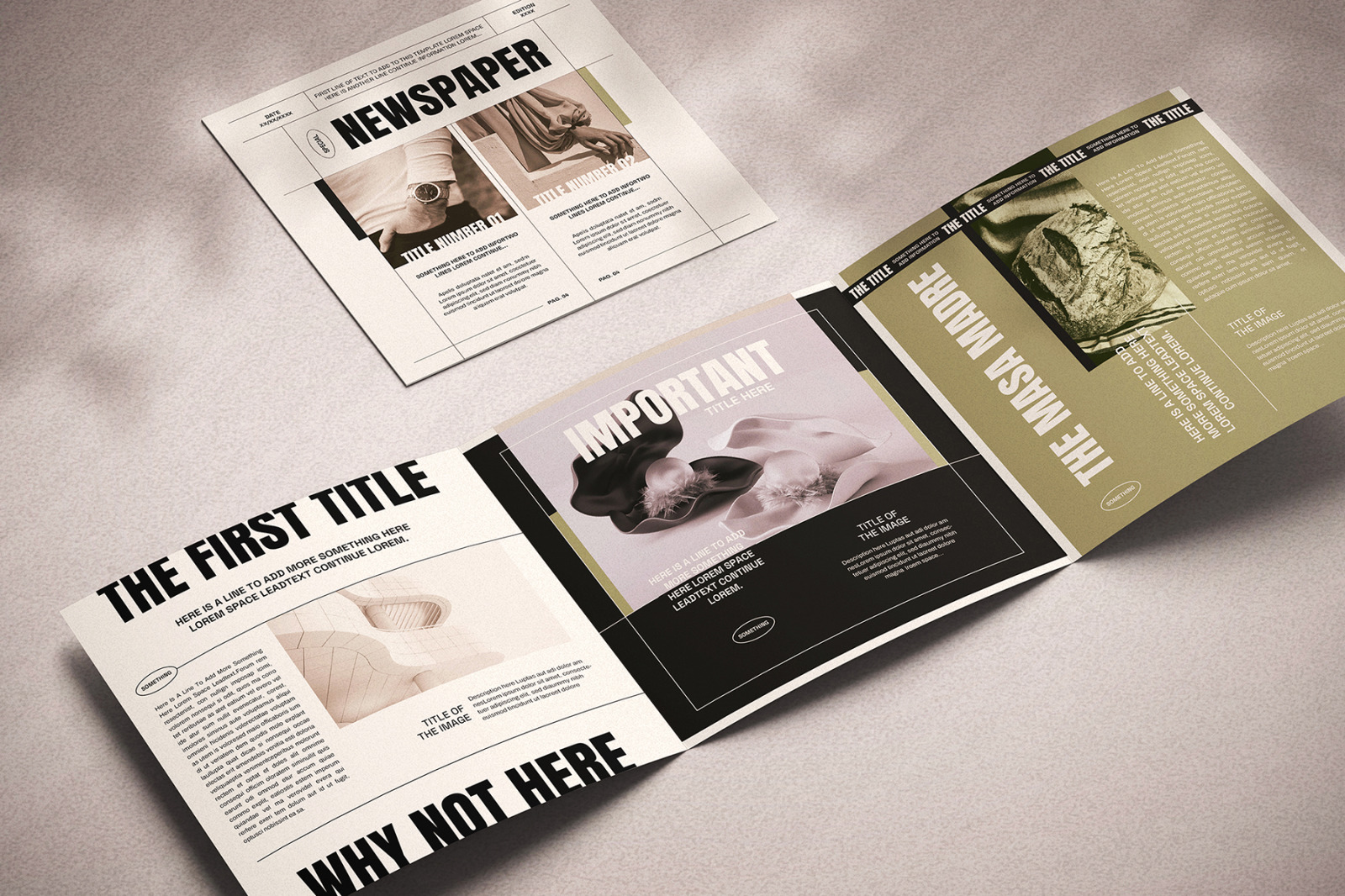 The Great Newspaper Square Trifold The Great Newspaper Square Trifold