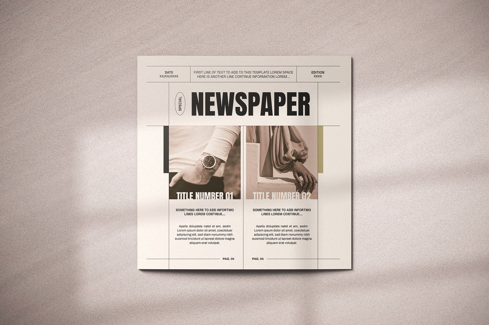 The Great Newspaper Square Trifold