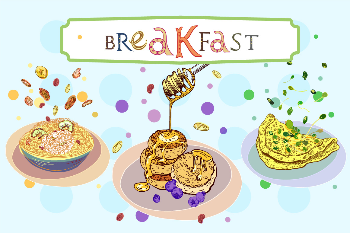 Healthy breakfast set Healthy breakfast set