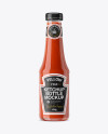 Clear Glass Tomato Ketchup Bottle Mockup