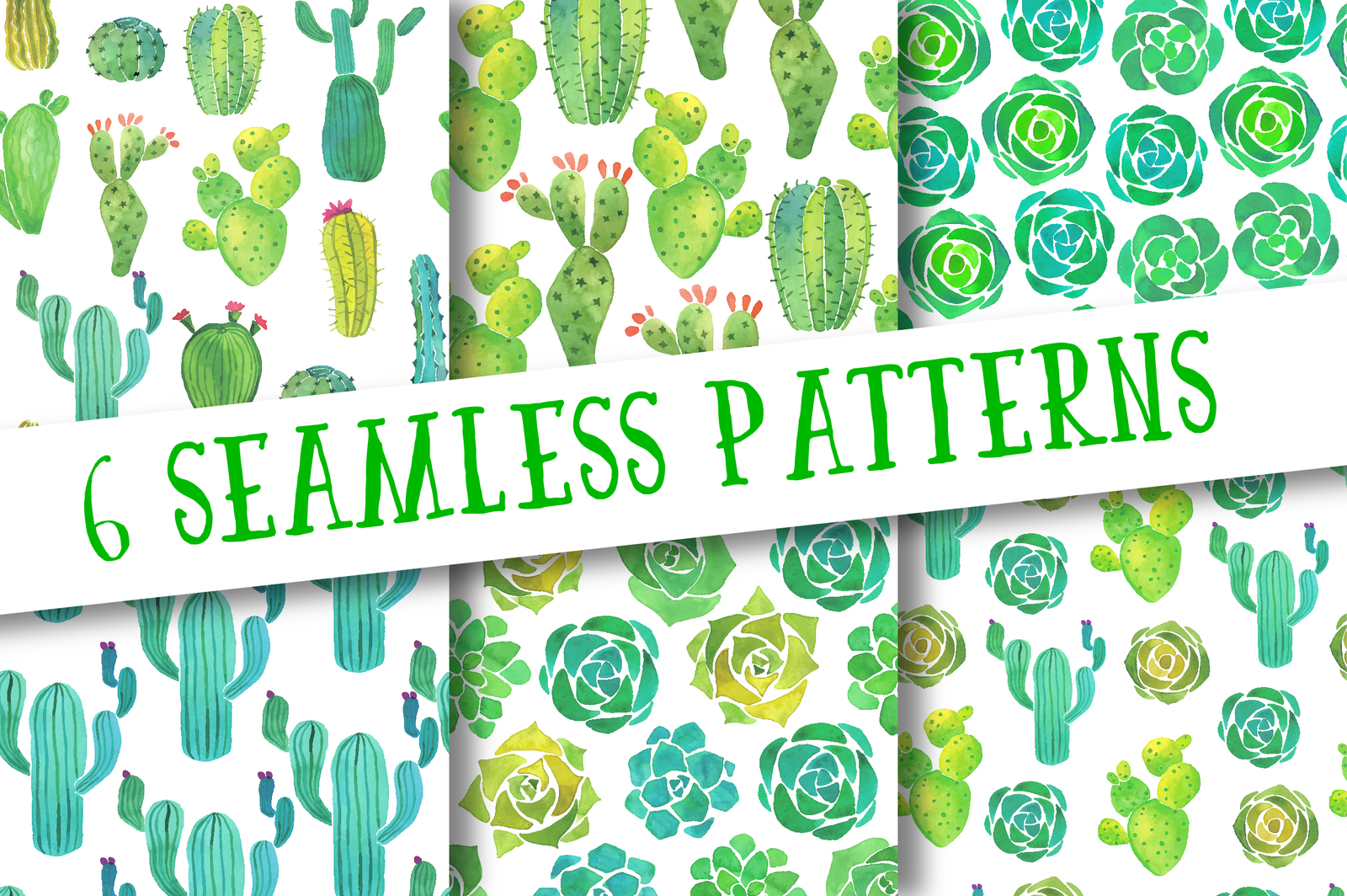 Watercolor cactus and succulent set Watercolor cactus and succulent set