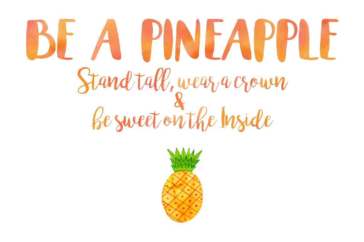 Watercolor pineapple set Watercolor pineapple set