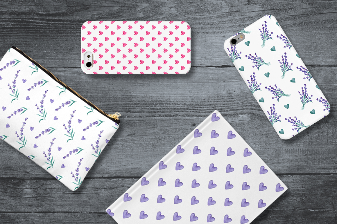 Watecolor Lavender Clip Art Set Watecolor Lavender Clip Art Set