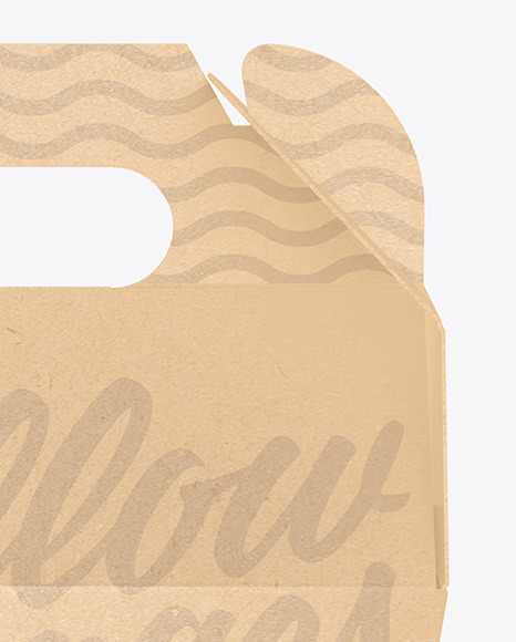 Kraft Box w/ Handle Mockup