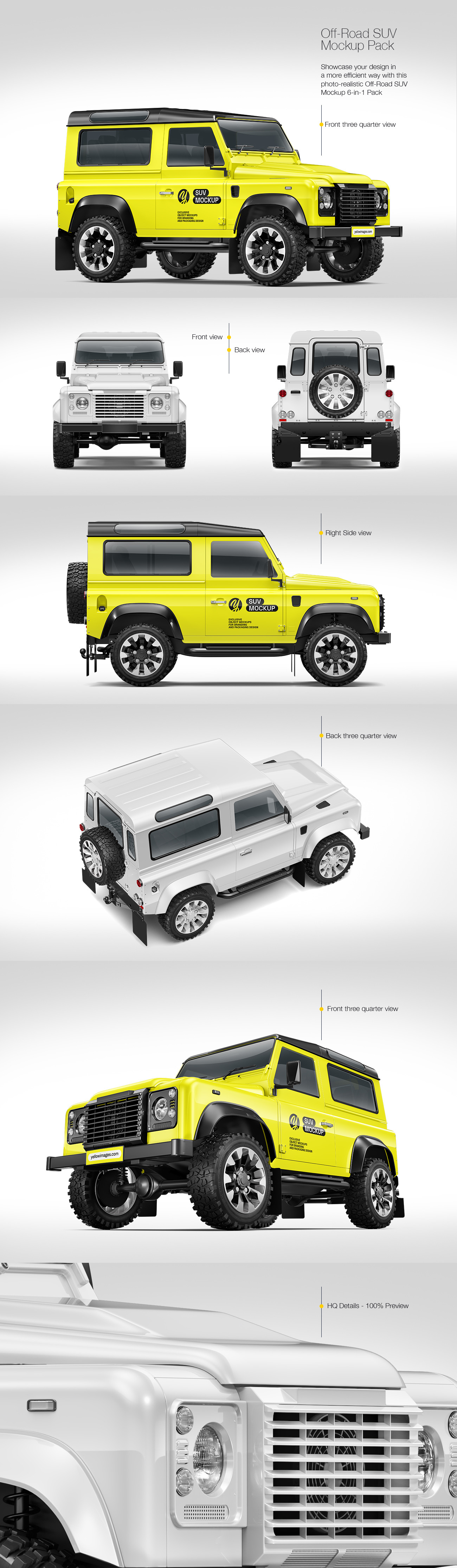 Off-Road SUV Mockup Pack Off-Road SUV Mockup Pack