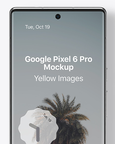 Google Pixel 6 Pro Cloudy White Mockup