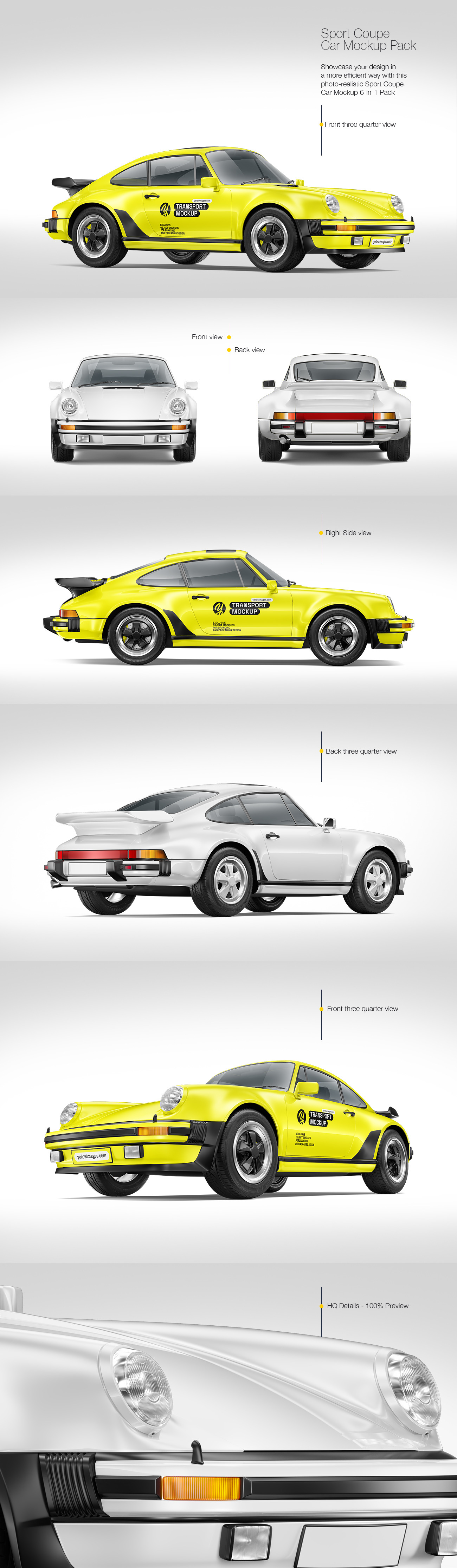 Sport Coupe Car Mockup Pack Sport Coupe Car Mockup Pack