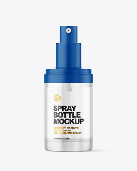 Clear Spray Bottle Mockup