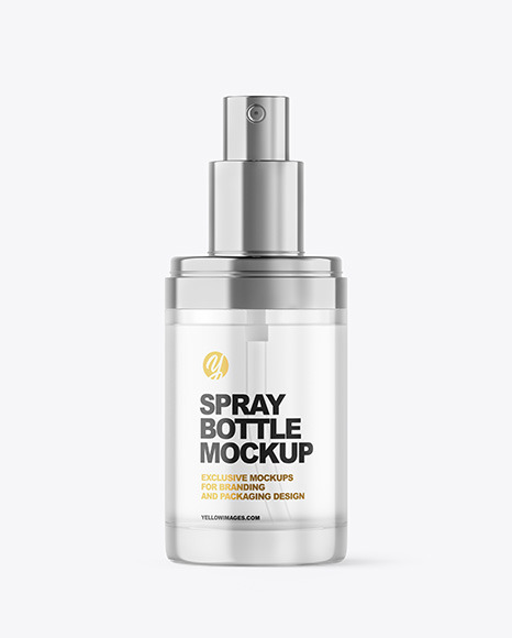 Clear Spray Bottle Mockup