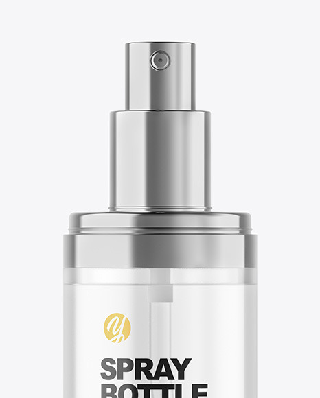 Clear Spray Bottle Mockup
