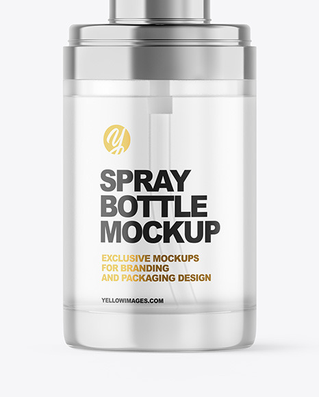 Clear Spray Bottle Mockup