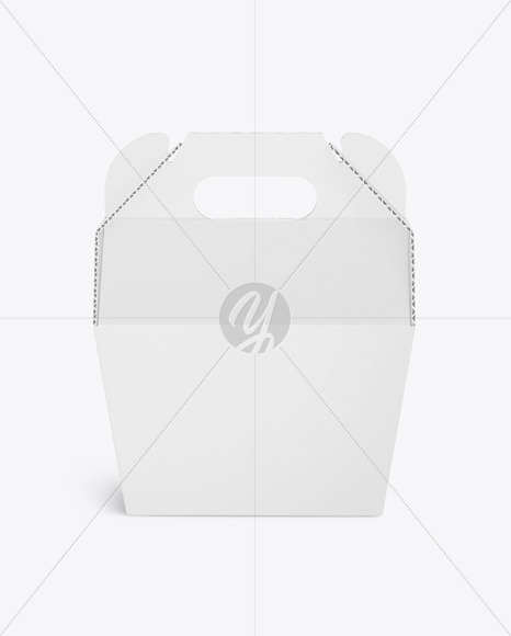 Corrugated Box w/ Handle Mockup