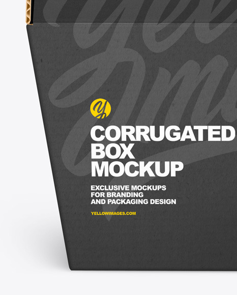 Corrugated Box w/ Handle Mockup