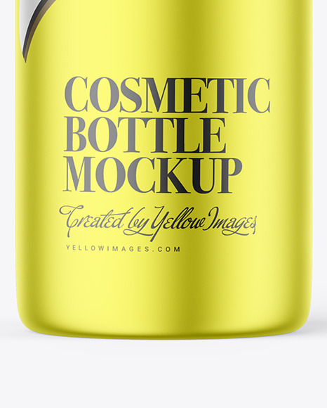 Metallic Cosmetic Bottle Mockup