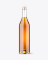 750ml Clear Glass w/ Whiskey Bottle Mockup