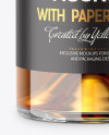 750ml Clear Glass w/ Whiskey Bottle Mockup