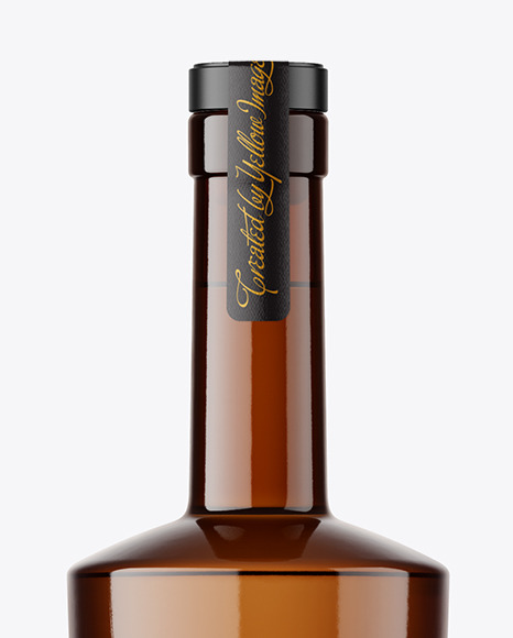 Amber Glass Bottle Mockup