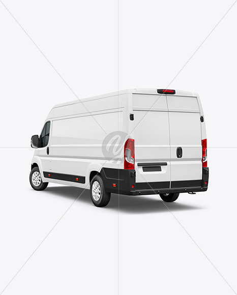 Panel Van Mockup - Back Half Side View