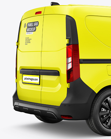 Panel Van Mockup - Back Half Side View