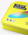 Metallic Tin Box Mockup