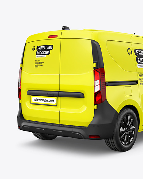 Panel Van Mockup - Back Half Side View