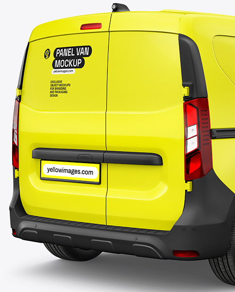 Panel Van Mockup - Back Half Side View