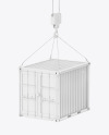 10F Shipping Container w/ Slings Mockup