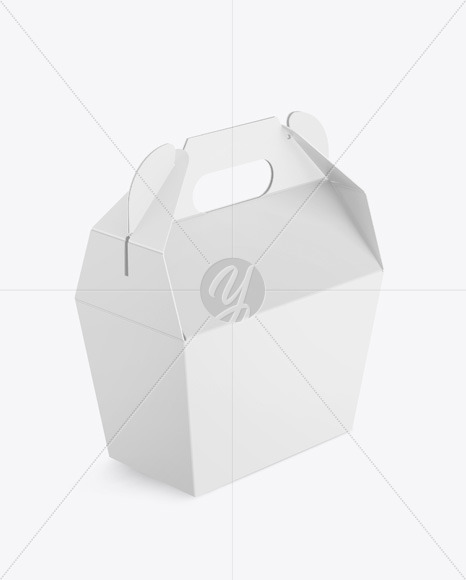 Paper Box w/ Handle Mockup