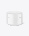 Glossy Cosmetic Jar Mockup