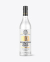 750ml Frosted Glass w/ Vodka Bottle Mockup