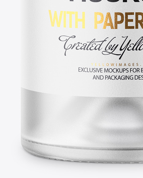 750ml Frosted Glass w/ Vodka Bottle Mockup