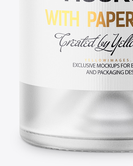 750ml Frosted Glass w/ Vodka Bottle Mockup