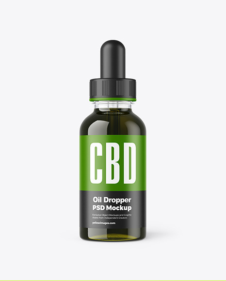 CBD Oil Dropper with Box Mockup