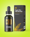 CBD Oil Dropper with Box Mockup