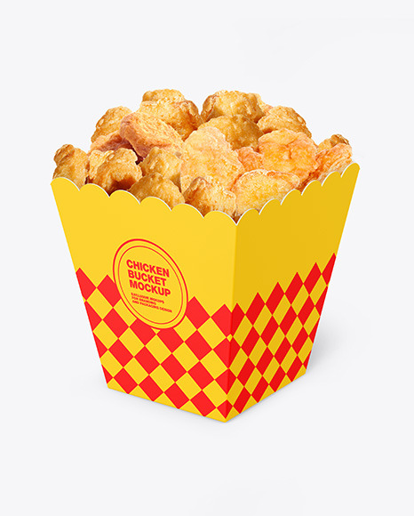 Paper Bucket W/ Chicken Mockup