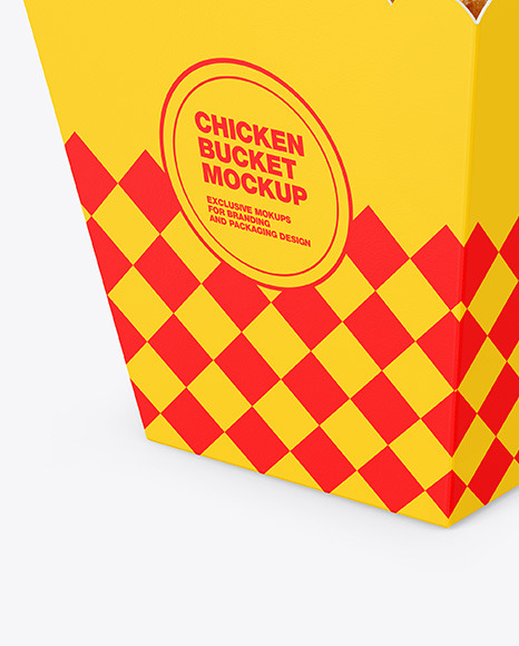 Paper Bucket W/ Chicken Mockup