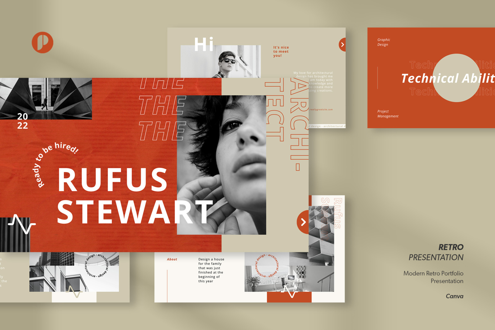 Red Fire Modern Retro Portfolio Presentation Red Fire Modern Retro Portfolio Presentation