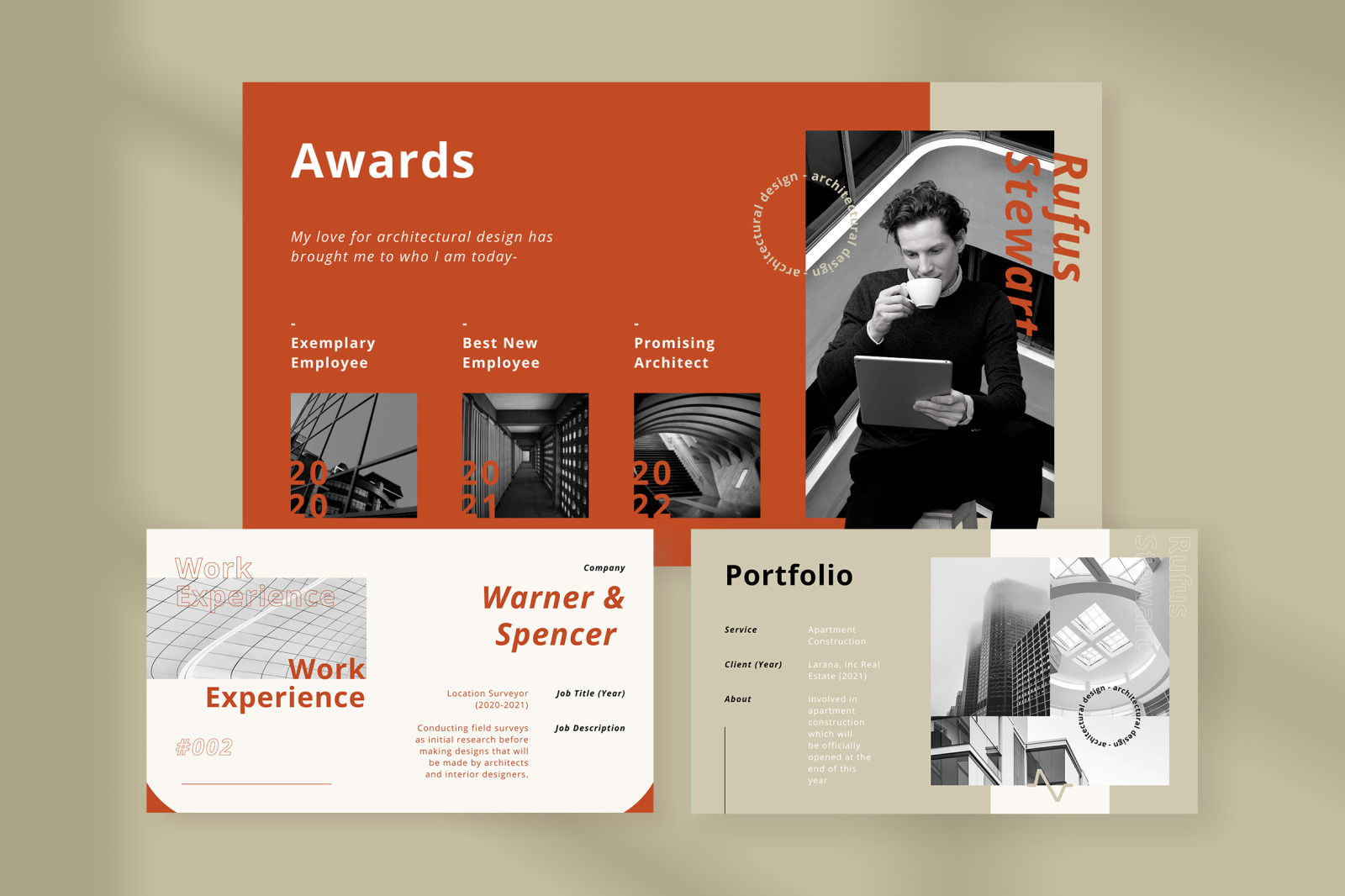 Red Fire Modern Retro Portfolio Presentation Red Fire Modern Retro Portfolio Presentation